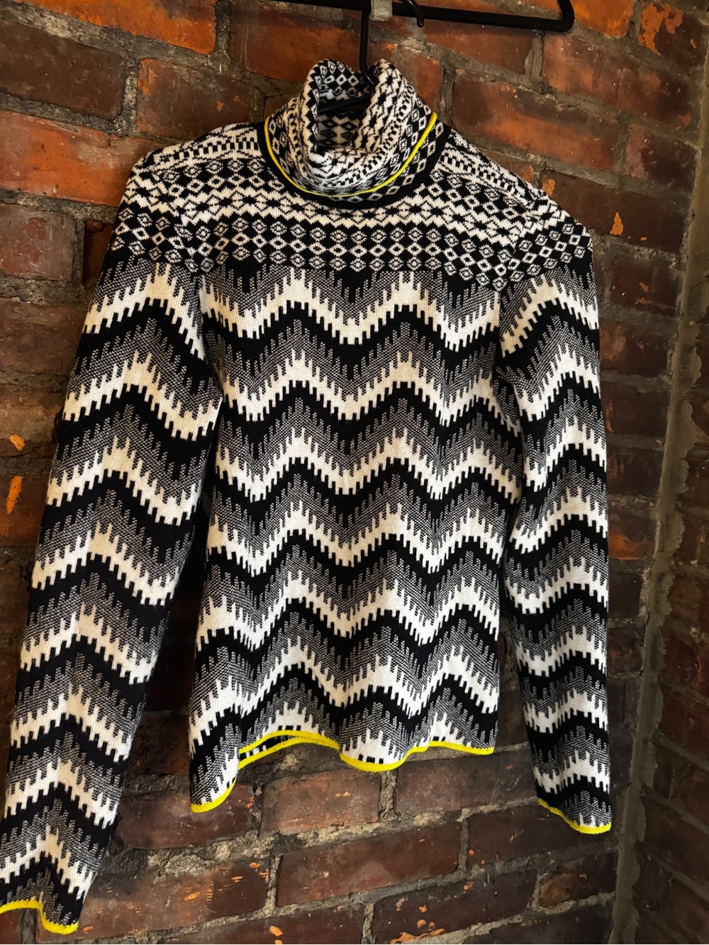 Maeve Ski Slope Fair Isle Turtleneck Sweater S